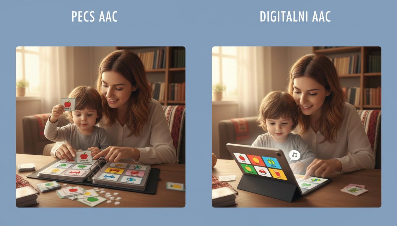AAC vs PECS: Razlike, prednosti i kako izabrati | AAC SRBIJA - ilustracija za članak o aac